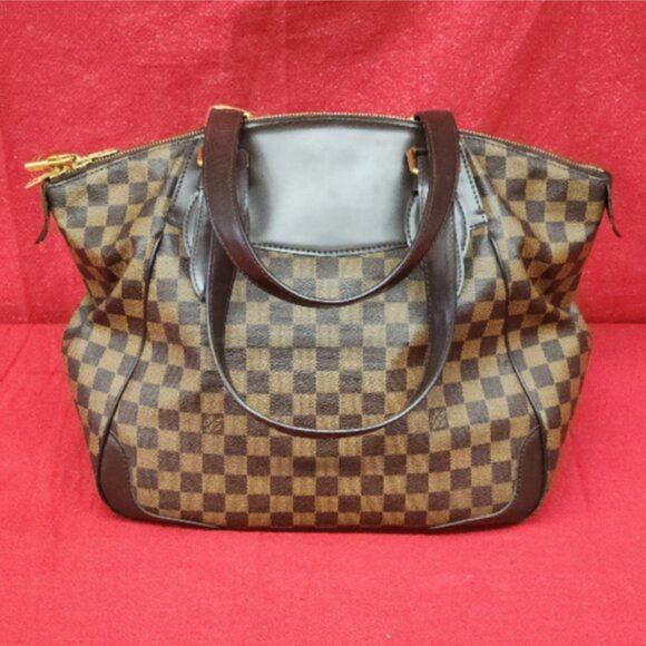 Authentic Louis Vuitton Verona GM Damier Ebene Brown Coated Canvas Handbag - Picture 3 of 10